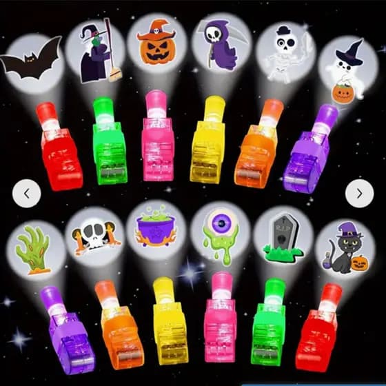 10/20 Peças Luzes De Dedo Lembrancinhas De Festa De Halloween Para Crianças Iluminam Brinquedos De Doces Ou Travessuras