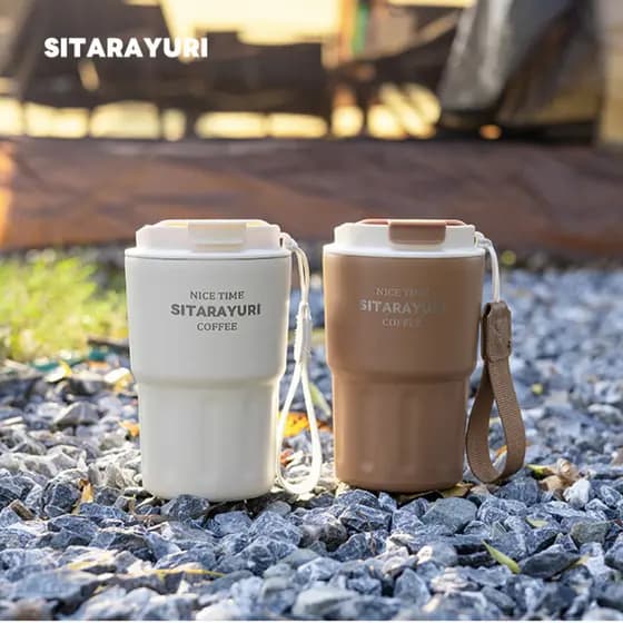 garrafa térmica Copo Térmico Mini De Café A Vácuo De Aço Inoxidável 290ML