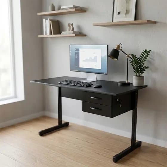 Mesa para Computador com 2 Gavetas e com Chaves