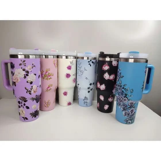 Copo garrafa termica personalizada 1200 ml com canudo aco lnox VK-Q005