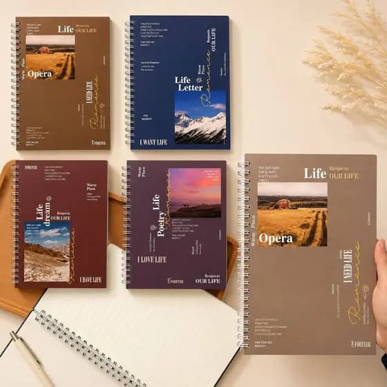 Caderno Universitário 100 Folhas Espiral Pautado Grande 17,5x25cm Caderno Escolar