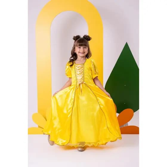 Fantasia Princesa Belli A Bela e a Fera Longa Modelo 3