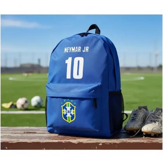 Bolsa Mochila Esportiva Escolar Seleção Jogadores de Futebol Mochila Moderna Reforçada Envio imediato em Varias Cores