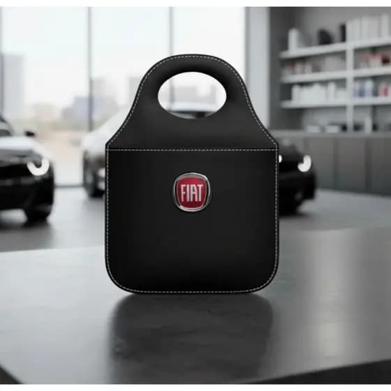 Lixeira Para Carro Couro Sintético Ecológico Porta Lixo Automotivo Promoção