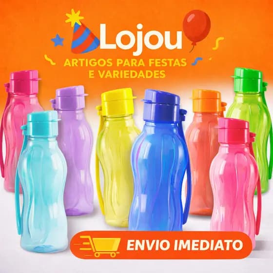 Kit 2 Garrafas Squeezes 350ml – Ideal para Brindes, Academia, Escola e Eventos