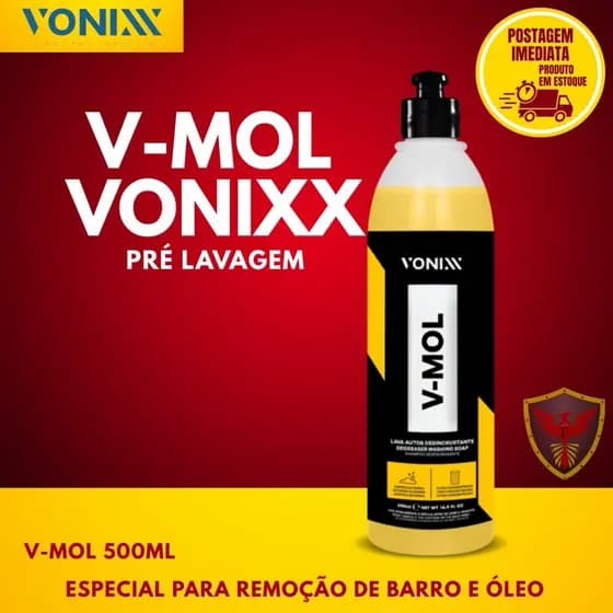 Shampoo Automotivo Vonixx V-MOL 500ml – Limpeza Profunda para Carros e Motos