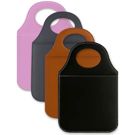 Kit Lixeira de Carro Couro Sintético Reforçado Organizador Automotivo Alça Porta Objetos Universal