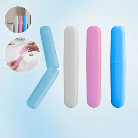 Kit 3/5/7/9 Porta Escova De Dente Azul/rosa/branco P/ Viagem