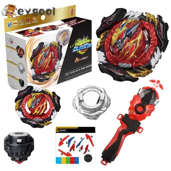 Chama Spinning Beys Burst B-197 Divine Belial Nexus Adventure Com Lançador B184 LR
