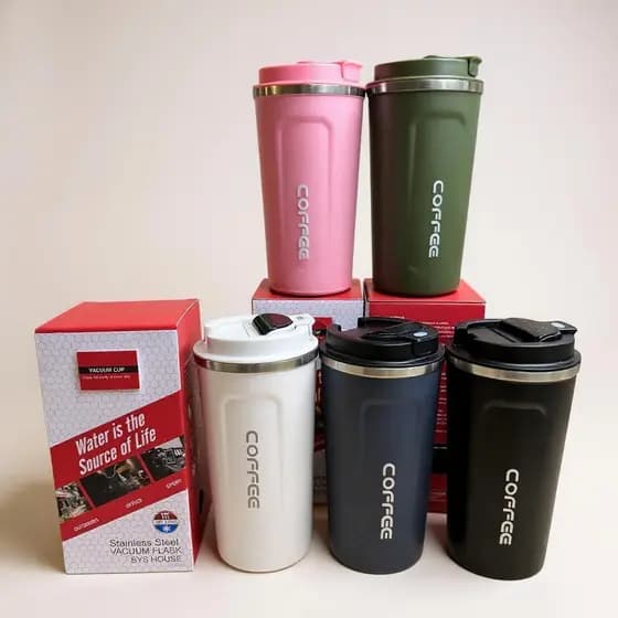 Caneca Copo Isolado Dupla Térmico De Café 510ML Aço Inoxidável Anti-vazamento