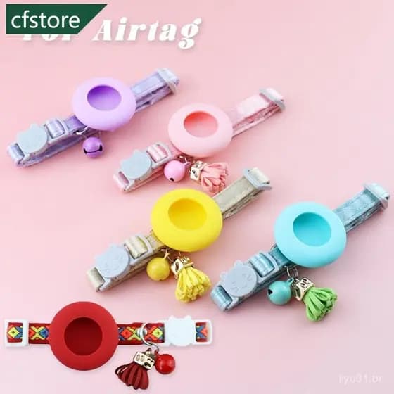 CFSTORE Ajustável Bonito Anti Perda Pet Gato Posicionamento Colar Reflexivo Rastreamento Adequado Para Airtag Cães Peque