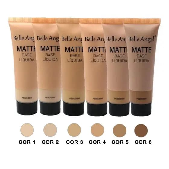 Bella Angel Base Matte Liquida 5 Tonalidades