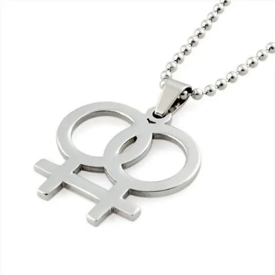 Nova Moda Arco-Íris Colar Lésbica Colares Pingentes Para Mulheres Orgulho Gay Cor Prata Jóias Grânulo Elo De Corrente 24