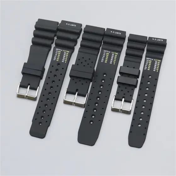 Pulseira De silicone De 20mm 22mm 24mm Para Seiko Mergulhador Com Anel De Aço Acessórios De