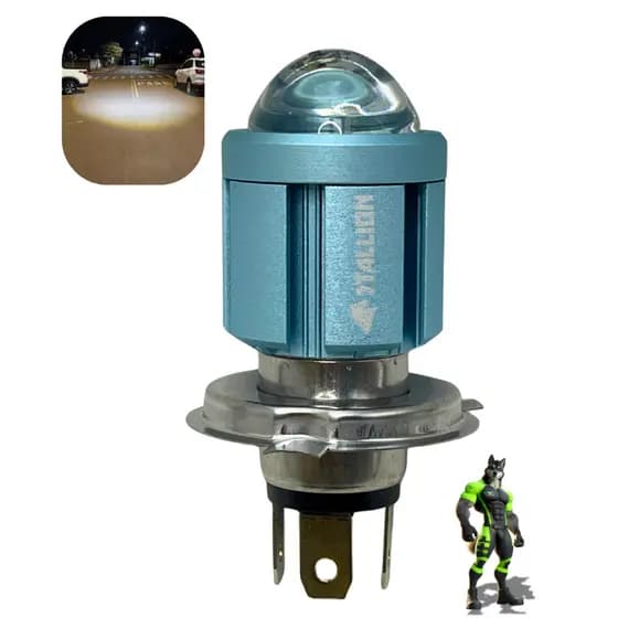 Lâmpadas Led Moto H4 Ba20d 6500k Olho De Peixe Potente