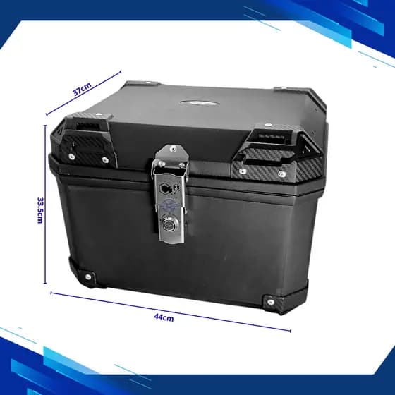 BAÚ BAULETO PLASTICO ABS TRASEIRO 45L UNIVERSAL PRETO FORRADO