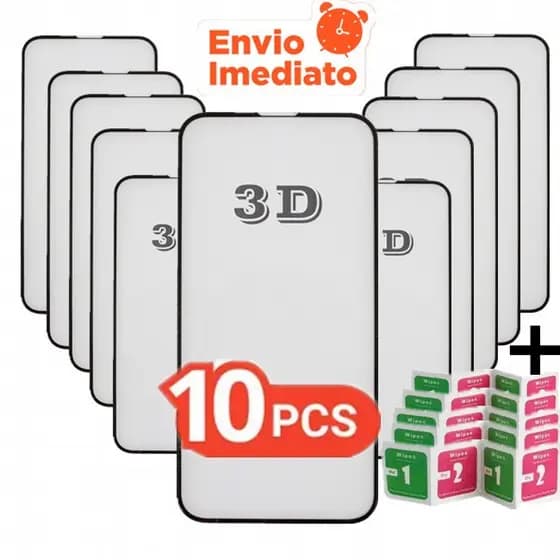 Kit 10 Peças Película Vidro Temperado 3D Espessura Max A04 A05 A06 A14 A15 A16 A24 A25 A26 A34 A35 A36 A54 A55 A56