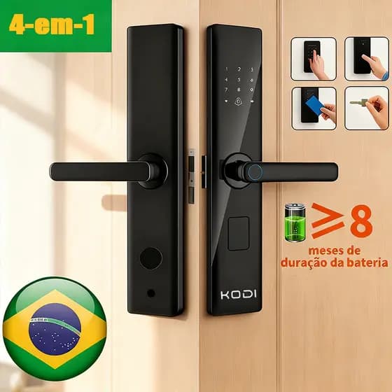 Fechadura eletrônica biométrica com touch screen impressão digital / senha touch / chave / cartã M15