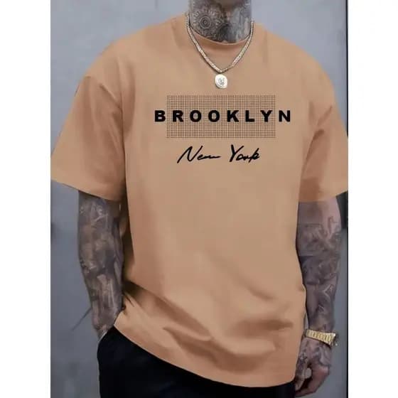 Camisa Camiseta Brooklyn New York Unissex Masculino e Feminina Novidade Algodão 30.1