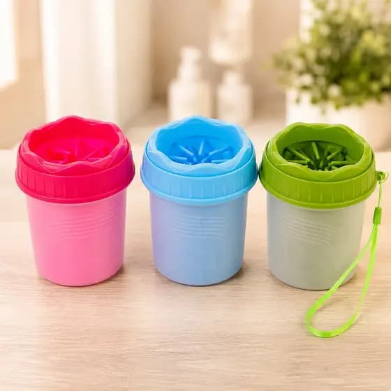 Copo Limpador De Patas Para Cachorro E Gatos Limpador De Patas Para Pets Limpa A Patinhas Do Seu Pet