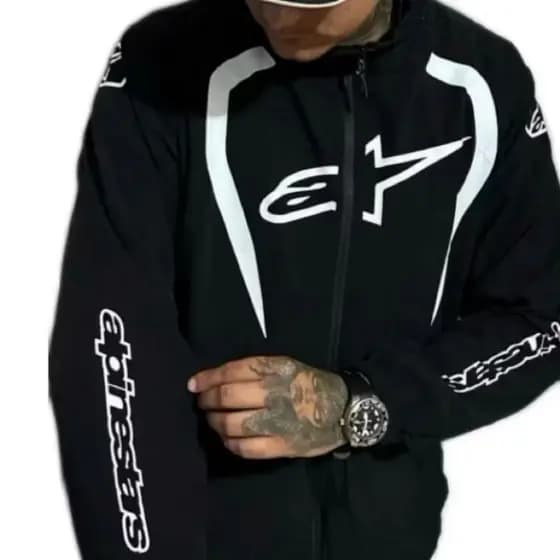 Jaqueta Corta Vento Masculina Estilo Motociclista Com capuz Ziper e Bolso Otima Qualidade