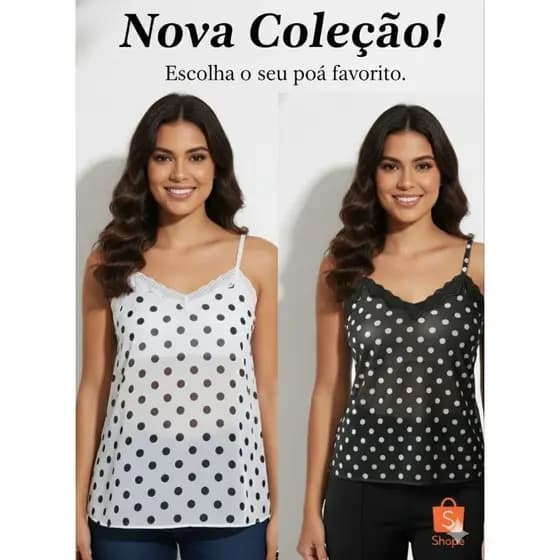 REGATA FEMININA POÁ COM RENDA | TULE PREMIUM | LEVE, ELEGANTE E CONFORTÁVEL