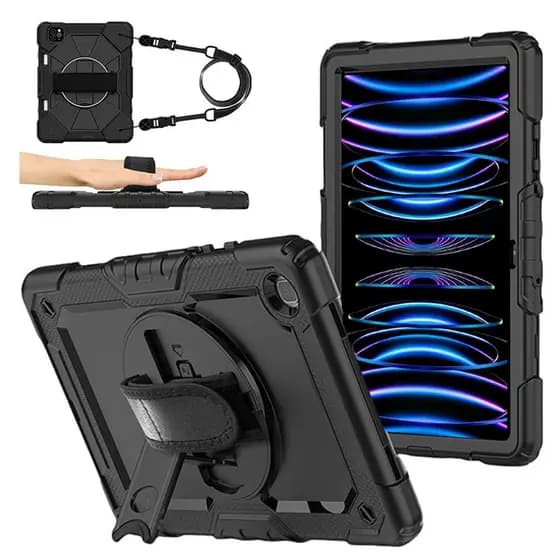 Capa Material anti-queda Para Ipad 11ª(A16)/10ª (10.9")/Air11/9ª/8ª/7ª/Air6/Air5/Air4 Com Suporte Giratório