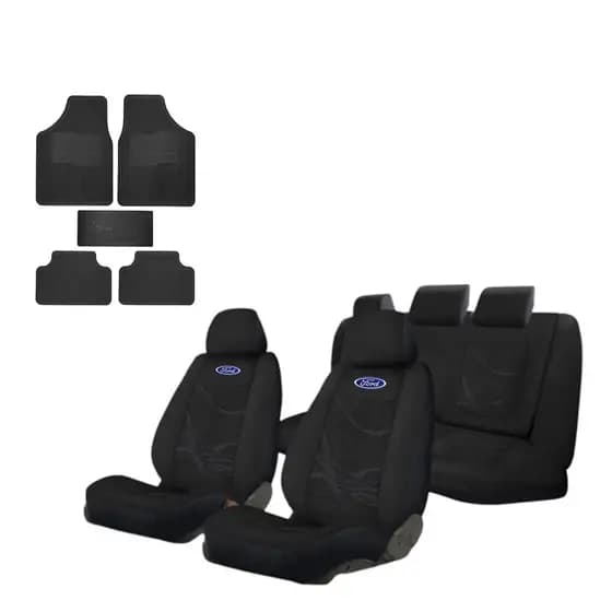 Capa De Banco Tecido Original + Tapete 5 PÇS New Fiesta Focus Ka Ranger Courier