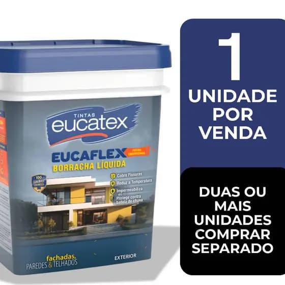 TINTA EUCAFLEX BORRACHA LIQUIDA Balde Cores Eucatex