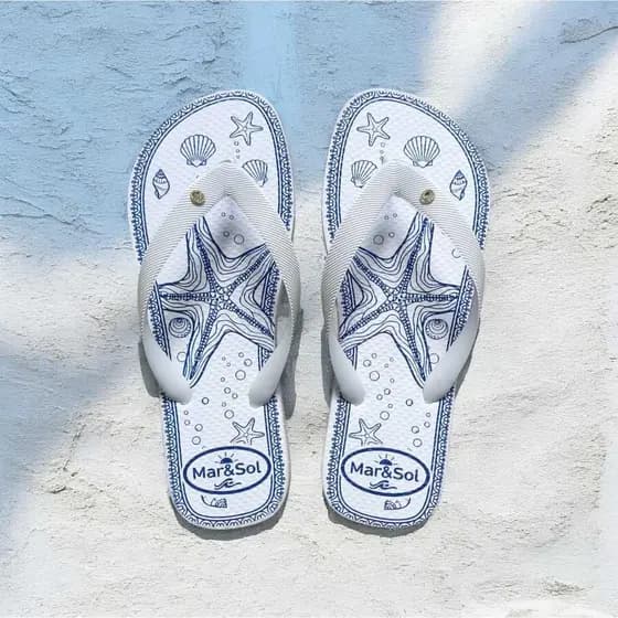 Sandália de Dedo Feminina Estampada Floral Tropical Confortável Leve 33 ao 40