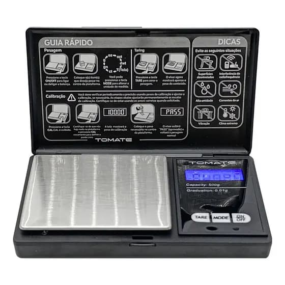 Balança Digital 500g Precisão 0,01g Ideal Para Ourives
