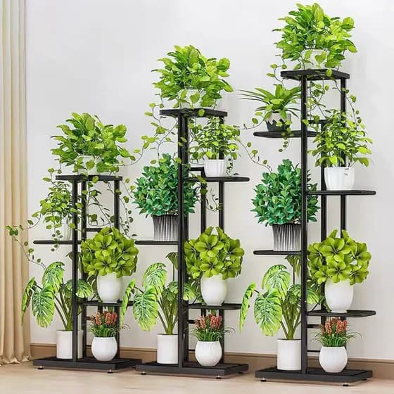 Suporte de Flores Multicamadas Aço Carbono Plantas Sala, Quartos e Quintal e Plantas Grande capacidade