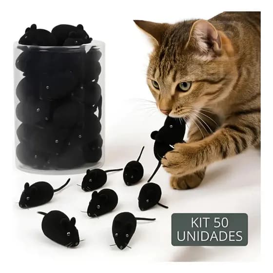 Ratinho Sonoro Para Gatos 50 Unidades