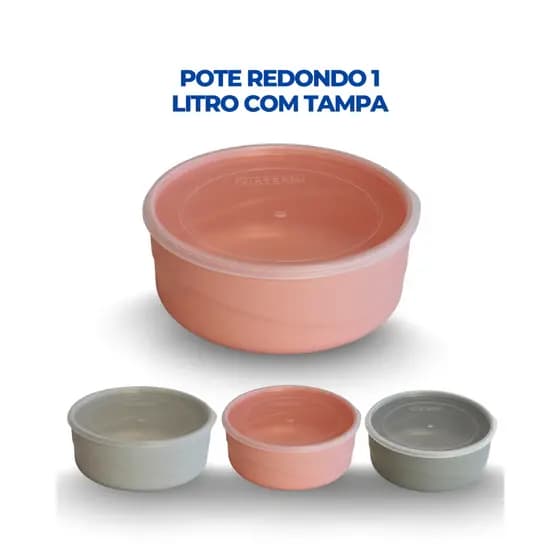 Pote Redondo 1L com Tampa