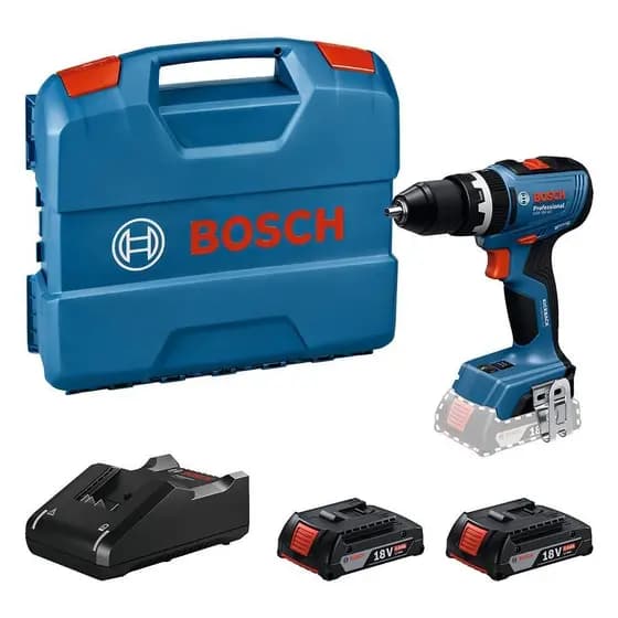 Parafusadeira Furadeira Bateria Com Impacto Gsb18v-65 + 02 Baterias 2Ah + Maleta Bosch