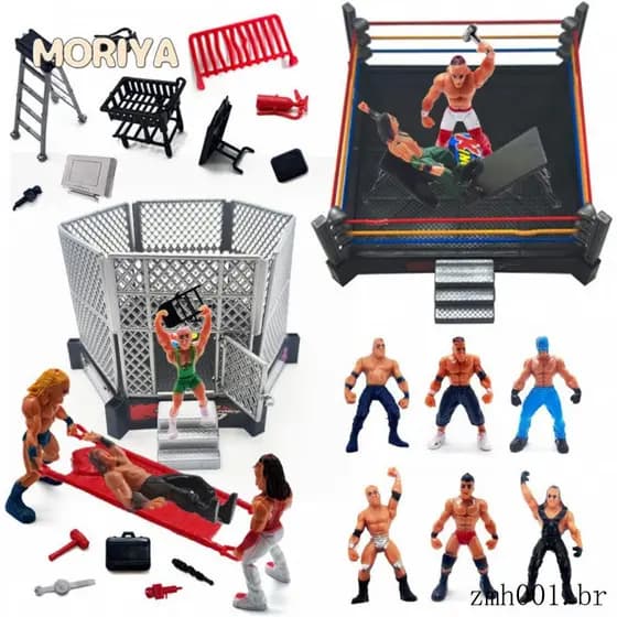 Cena de personagem de Luta Livre WWE Figura de Ação modelo Conjunto Gladiador Wrestling fantoches Criancas brinquedos