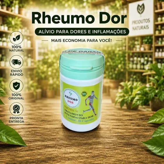 Suplemento Alimentar Rheumo Dor Premium | 30 Cápsulas - 1 Frasco