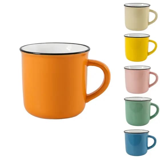 Kit 6 Xicaras Coloridas Porcelana Pequenas Para Cafe