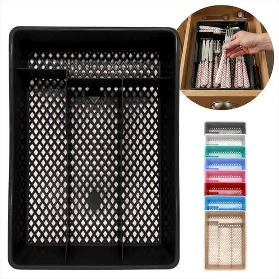 Porta Talheres Organizador De Gavetas Em Plástico Escorredor de Talheres