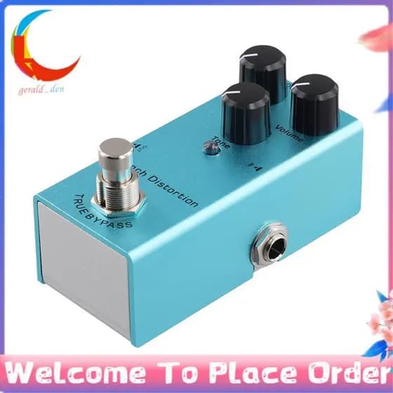Mini Pedal De Efeito De Guitarra Elétrica Distorção De Para