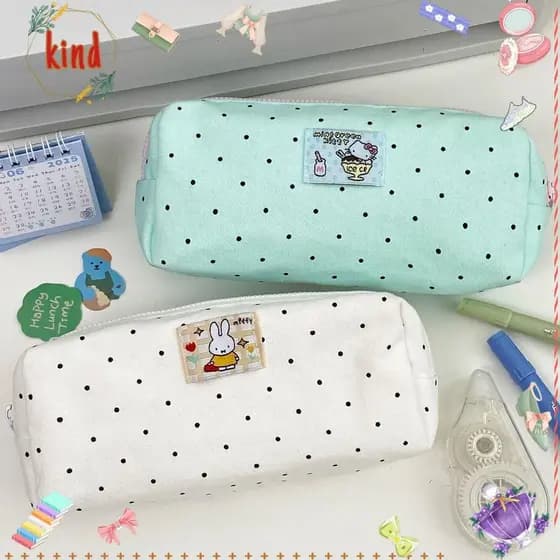 Bolsa De Caneta KIND , Lápis Kitty/Miffy De Lona , Papelaria Multifuncional De Grande Capacidade De Volta Às Aulas