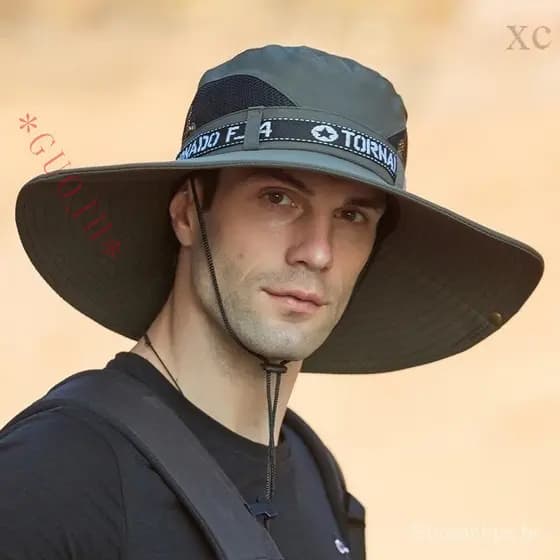 Chapéu de Verão Masculino com Proteção Solar Respirável e Aba Extra Grande Modelo 742 PRD9