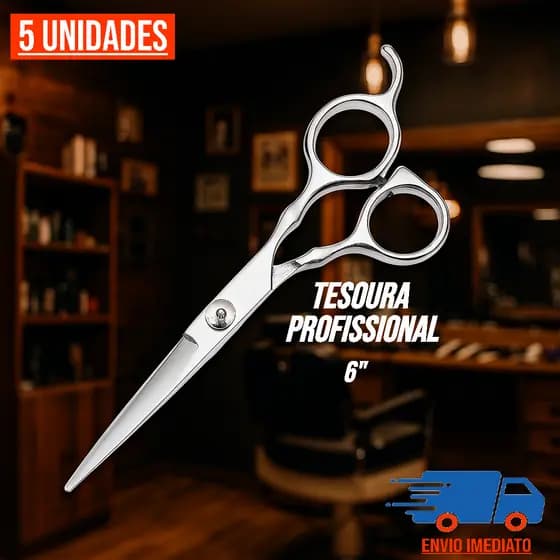 Tesoura 6 Polegadas Profissional Aço Inox Cabeleireiro