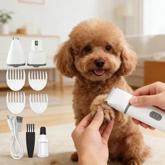 Newpet 4-Em-1 Conjunto De Aparador De Pelos De Cachorro Gato Moedor De Unhas Animais De Estimação kit