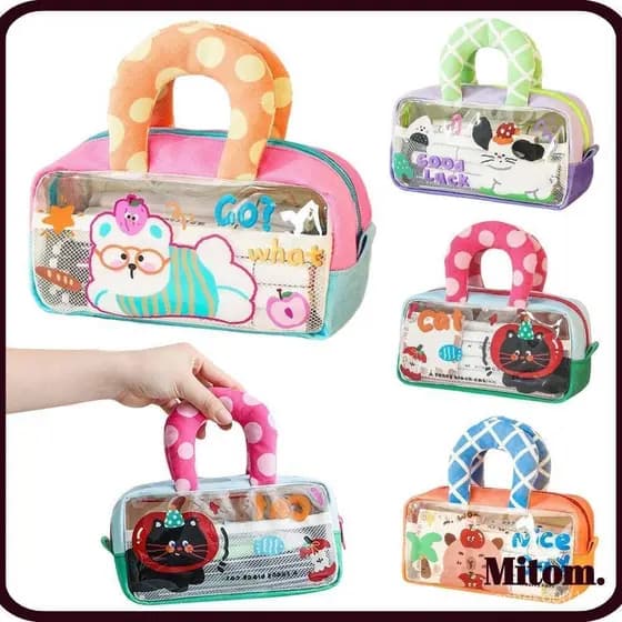 Lápis MITOM , Bolsa De Caneta Transparente De Grande Capacidade , Organizador De Papelaria Portátil , Escritório Escolar