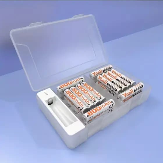 Case Estojo para 20 pilhas AA ou 28 pilhas AAA Organizador Equipada com um testador