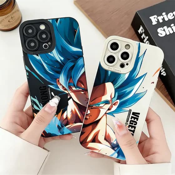 Capa Para iPhone 13 17 Air Pro Max 16 15 14 12 11 XS XR 7 8 Plus Silicone Macia Dragon Ball Super Azul TY MKcase