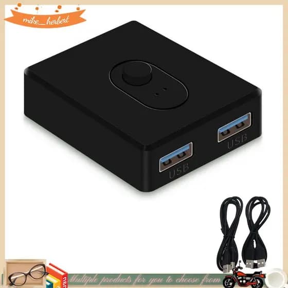 USB 3.0 KVM Switch 1X2/2X1 Switcher Divisor Controlador Compartilhado Para Computador Portátil Impressora Teclado Mouse