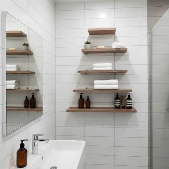 Kit 4 Prateleiras Brancas Multiuso MDF Decorativo Para Sala Quarto Cozinha Sala Escritório Banheiro