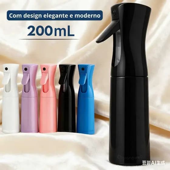Borrifador Spray Contínuo 360º Recarregável – Névoa Fina Profissional para Cabelos, Plantas e Limpeza